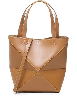Loewe Mini Puzzle Fold Tote - Brown