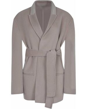 Alberta Ferretti Jacket Made Of A Wool And Cashmere - Gray