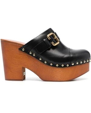 Chloé Jeannette Clog Court Shoes - Brown