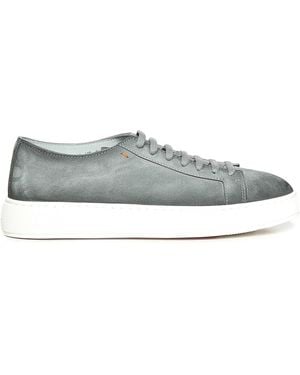 Santoni Suede Sneaker - Gray