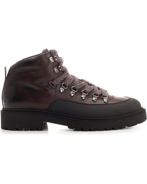 Doucal's Ebony Leather Ankle Boot - Brown