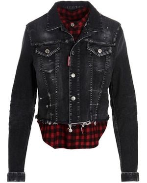 DSquared² Checked Jacket - Blue