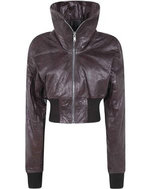 Rick Owens Zip-Up Cropped Jacket - Multicolour