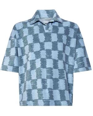 Bonsai Boxy-Fit Checked Shirt - Blue