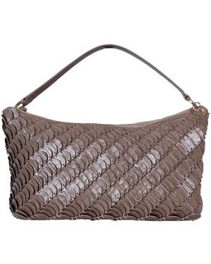 Rabanne Leather Bag Shoulder Bag - Gray
