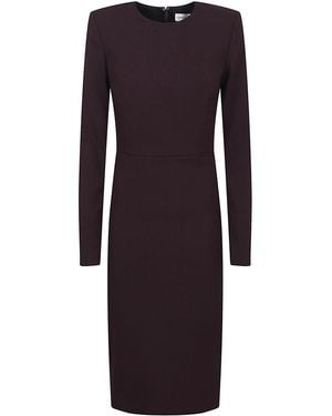 Victoria Beckham Long Sleeve T-Shirt Fitted - Purple