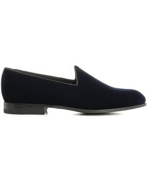 Tagliatore Velvet Moccasin - Black