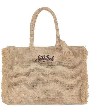 MC2 Saint Barth Raffia Fringed Shoulder Bag Vanity - Natural