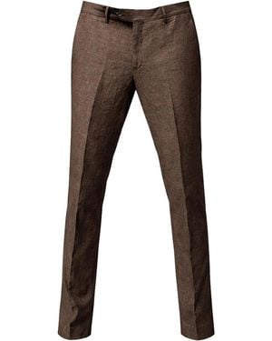 Franzese Collection Irish Linen Trousers - Grey