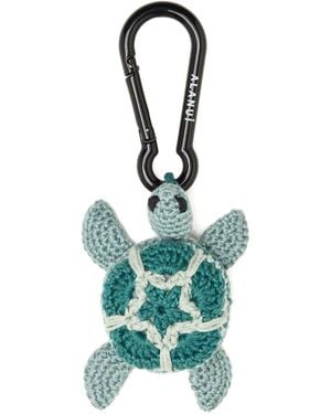 Alanui Turtle Crochet Keyring - Green