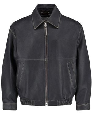 DUNST Lambskin Bomber Jacket - Black