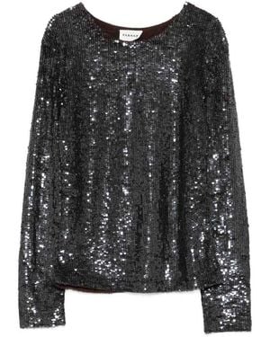 P.A.R.O.S.H. Top Con Paillettes - Nero