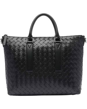 Bottega Veneta Brifcase Soft Intertwin - Black