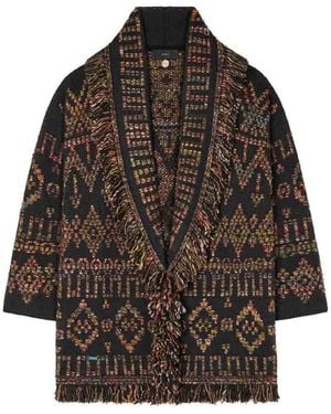 Alanui Grunge Beat Wool Cardigan - Gray