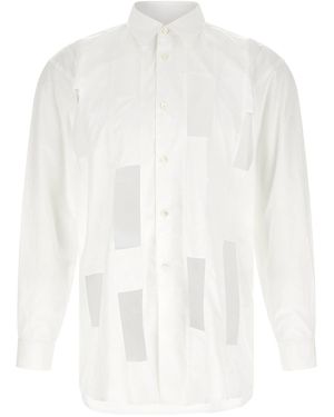 Comme Des Garcons Hommes Plus Geometric Cut-Out Shirt - White