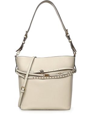 Pinko Medium Leather Bucket Belt Bag - White