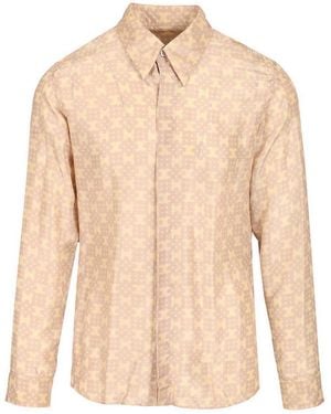 Dries Van Noten Carvies Silk Shirt - Natural