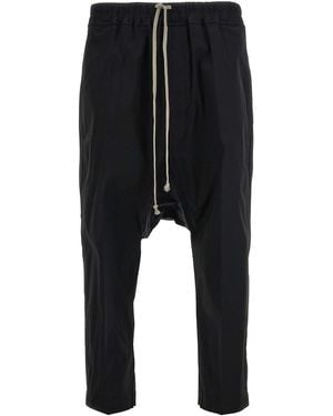 Rick Owens Drawstring Cropped' Trousers - Black