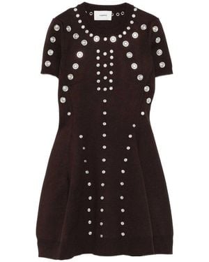 Coperni Fitted Mini Dress With Embellished Details - Black