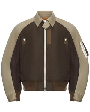 Sacai Cotton Chino X Nylon Twill Blouson - Brown