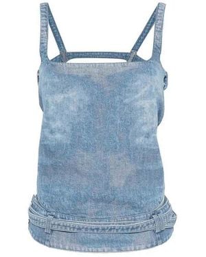 DIESEL Sayra Belted Denim Top - Blue