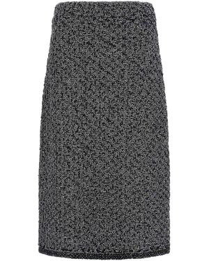 Fabiana Filippi Tweed Skirt - Grey