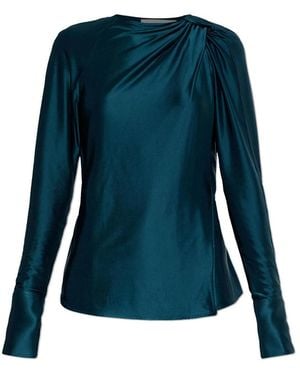 Victoria Beckham Draped Blouse - Blue