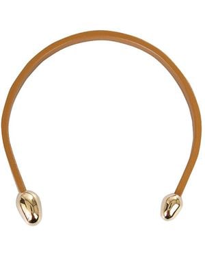 Bottega Veneta Leather Necklace - Metallic