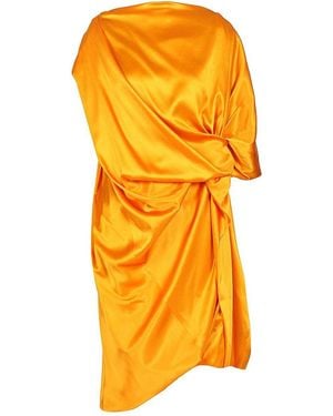 Dries Van Noten Draped Dress - Orange