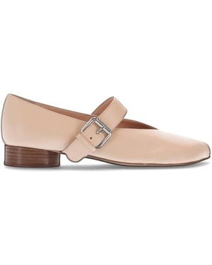 Niccolò Pasqualetti Obliqua Strap Ballerinas - Pink