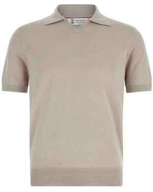 Brunello Cucinelli Cotton Polo Shirt - White
