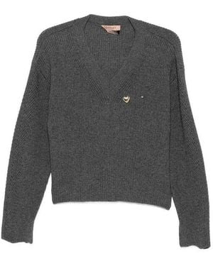 Twinset Rundhalspullover - Grau