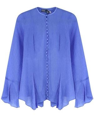 Polo Ralph Lauren Buttoned Flared Blouse - Blue