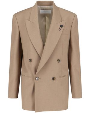 Lardini Double-Breasted Blazer - Natural