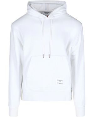 Thom Browne Hooded Sweatshirt - White