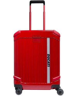 Piquadro Trolley Cabina Slim 4 Ruote - Red