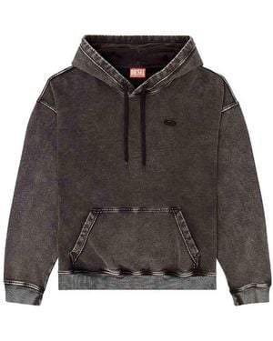 DIESEL S-Boxt-Hood-Den Sweatshirt With Hood - Grey