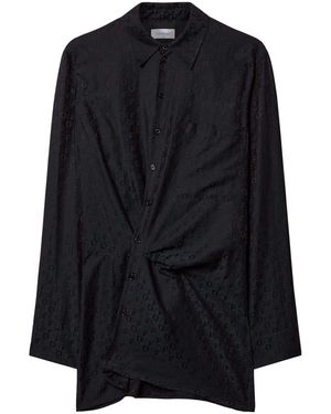 Off-White c/o Virgil Abloh Off- Off Jacquard Twisted Shirtdress - Black