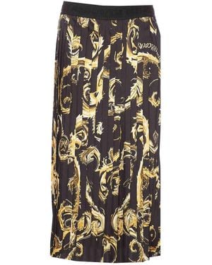 Versace Jeans Couture Falda Semilarga - Azul
