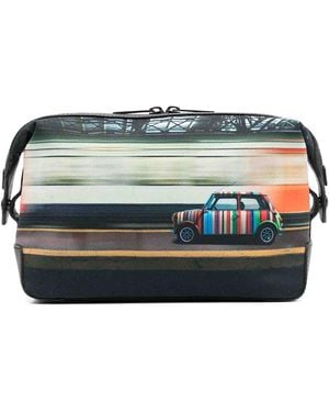 Paul Smith Oad-Print Wash Bag - Gray