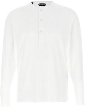 Tom Ford Ribbed Cotton T-Shirt - White