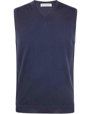 GOES BOTANICAL V Neck Waistcoat - Blue