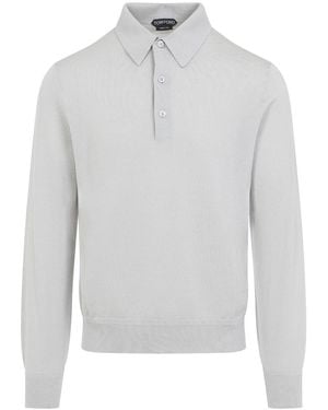 Tom Ford Cashmere Silk Polo - White