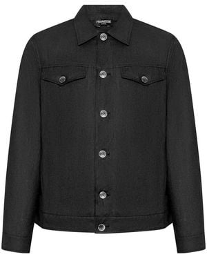 Franzese Collection Irish Linen Saharan Jacket - Black