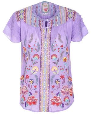 Johnny Was Lafaret Shirt - Purple