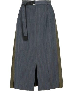 Sacai Wool Blend Skirt - Grey
