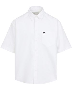 Ami Paris Boxy Short Sleeve Shirt - White