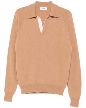 Lardini Elegant Peach Polo Shirt - Natural