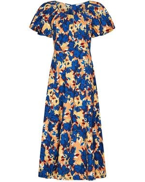 Ulla Johnson And Cobalt Cotton Midi Dress - Blue