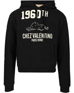 Valentino Garavani Chez Cotton Jersey Sweatshirt - Black